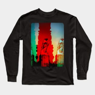 Red Eagle Statue Long Sleeve T-Shirt